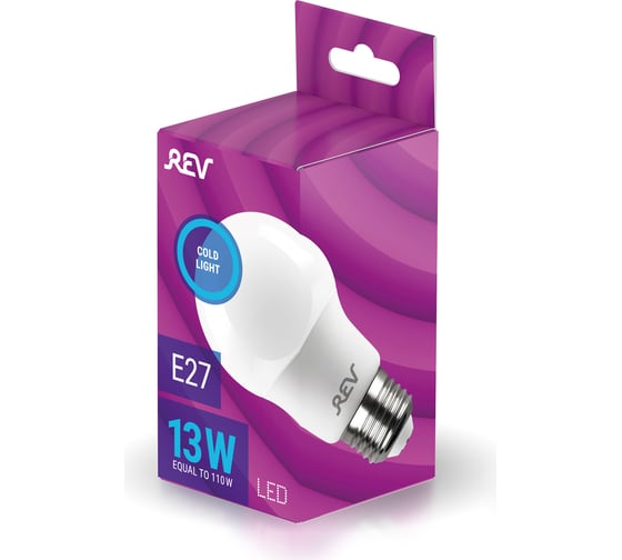 Светодиодная лампа REV A60 Е27 13W, 6500K, дневной свет 32529 1