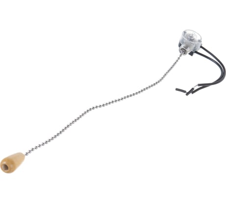 Выключатель duwi цепочка-металл 2А. Для всех типов бра, торшеров, светильников, серебро 24464 6