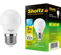 Светодиодная лампа Sholtz шар 5Вт E27 4200К 220В LEB3024