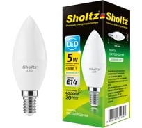 Светодиодная лампа Sholtz свеча 5Вт E14 4200K 220В LEC3123