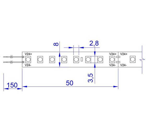 Светодиодная лента LEDPROM LP IP22 2835/160 LED CRI 90, LUX, 24, Теплый белый 3000 K 5 метров 4601012733021