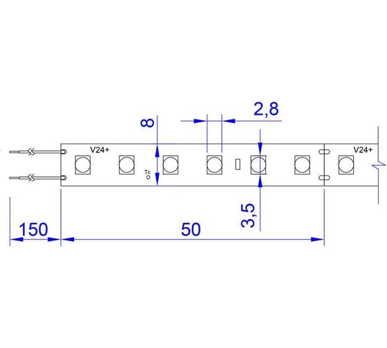 Светодиодная лента LEDPROM LP IP22 2835/120 LED CRI80, LUX, 24, Холодный белый 6000 К 5 метров 10122