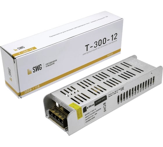 Компактный узкий блок питания SWG 300 W, 12V, T-300-12 00-00002381