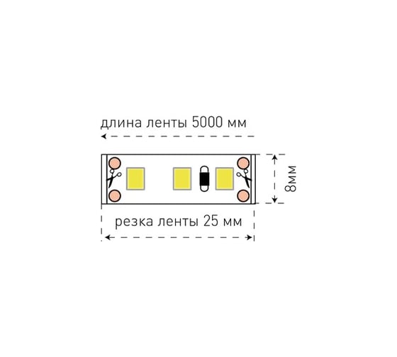 Светодиодная открытая лента SWG 12 Вт/м SMD2835 120 диодов на м IP20 Теплый белый 12В 00-00001576