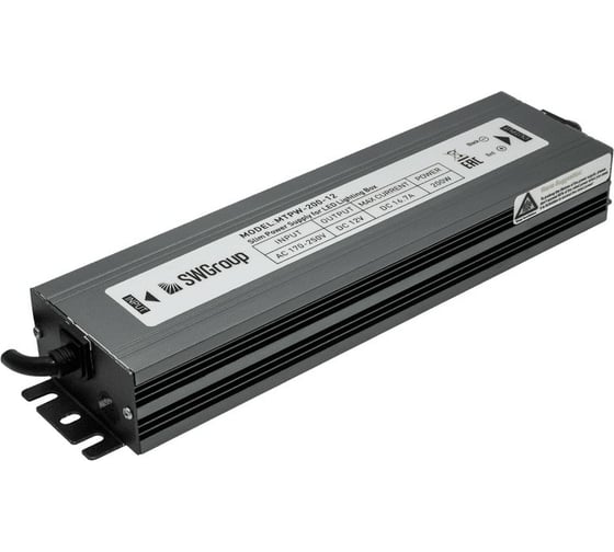 Влагозащитный блок питания SWG MINI Al TPW, 200W 12V, MTPW-200-12 00-00001277