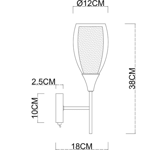 Бра ARTE LAMP BARRY A7951AP-1BK