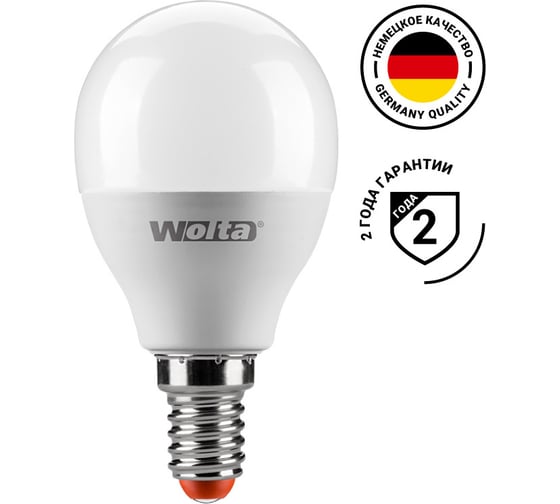 Лампа WOLTA LX G45 E14 8W 3000K 30Y45GL8E14