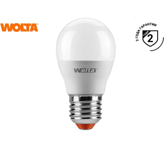 Светодиодная лампа Wolta LED 8Вт, 3000K Теплый свет, цоколь Е27 30Y45GL8E27