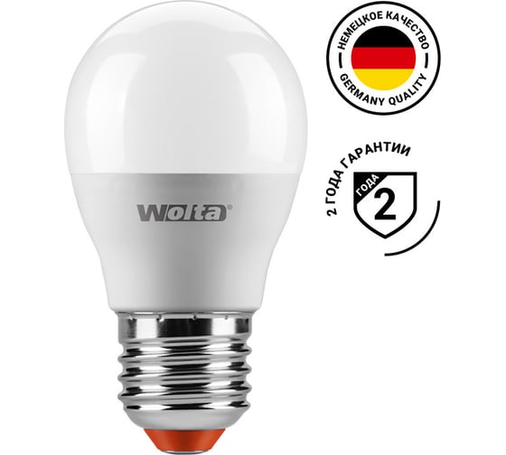 Лампа WOLTA LX G45 E27 8W 6500K 30W45GL8E27