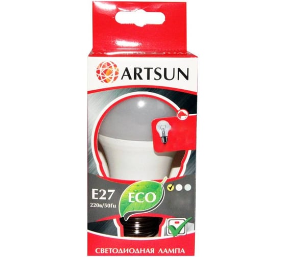 Лампа светодиодная ARTSUN LED A65 18W E27 4000K 1