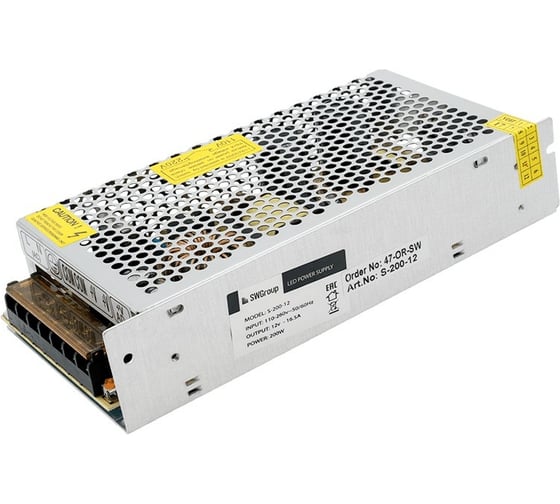Блок питания сетка SWG 200W, 12V, S-200-12 00000000109