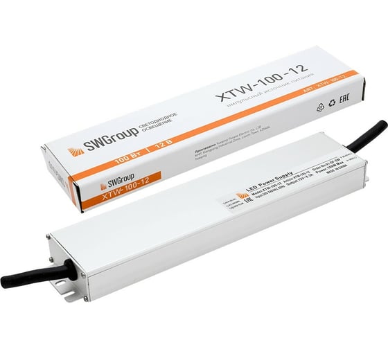 Ультратонкий блок питания SWG в металлическом корпусе, IP67, 100W, 12V, XTW-100-12 00-00003069