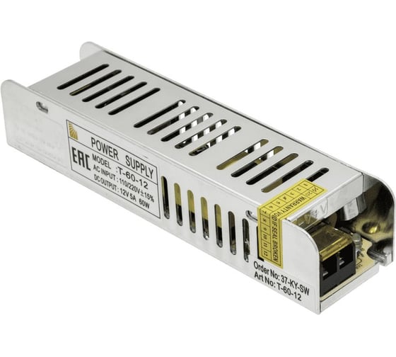 Компактный узкий блок питания SWG 60 W, 12V, T-60-12 00000000418