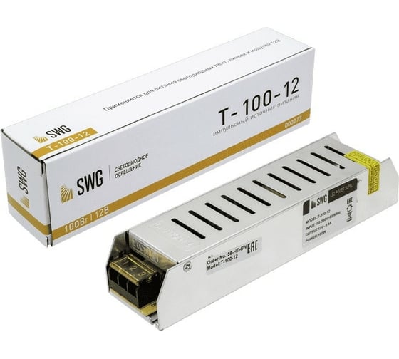 Компактный узкий блок питания SWG 100W, 12V, T-100-12 00000000273