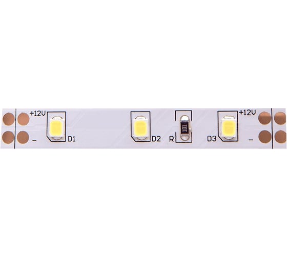 Светодиодная лента SWG 6,3 Вт/м SMD2835, 60шт/1 м, открытая, IP20, холодный белый, 12В 00-00001573