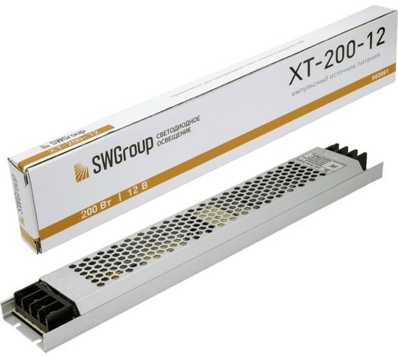 Ультратонкий блок питания SWG в металлическом корпусе, IP20, 200W, 12V, XT-200-12 00-00003061