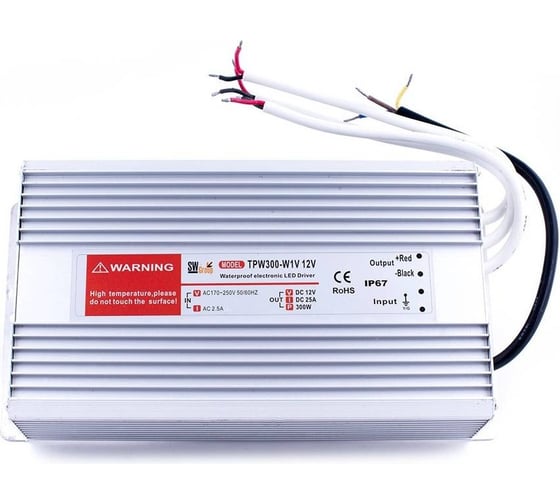 Влагозащитный блок питания SWG Al TPW 300W 12V, TPW-300-12 00000000439 1