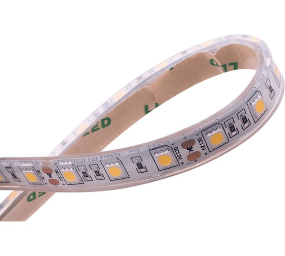 Светодиодная лента SWG 14,4 Вт/м SMD5050, 60шт/1м, закрытая, IP68, теплый белый, 12В 00-00001847