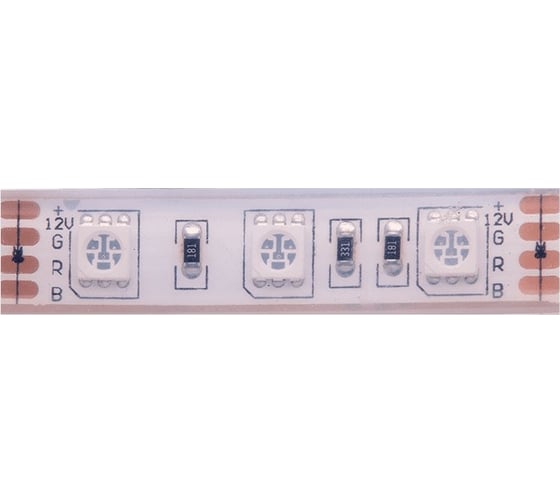 Светодиодная лента SWG 14,4 Вт/м, SMD5050, 60шт/1м, закрытая, IP68, цвет RGB, 12В 00-00009268