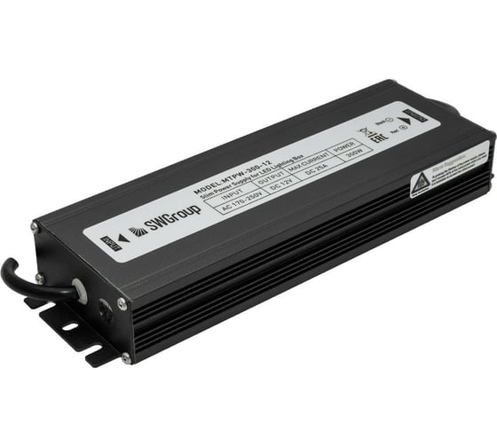 Влагозащитный блок питания SWG MINI Al TPW, 300W 12V, MTPW-300-12 00-00001279