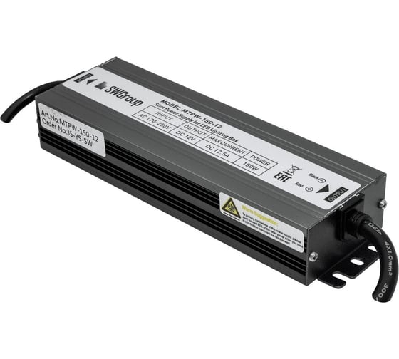 Влагозащитный блок питания SWG MINI Al TPW, 150W, 12V, MTPW-150-12 00-00001275