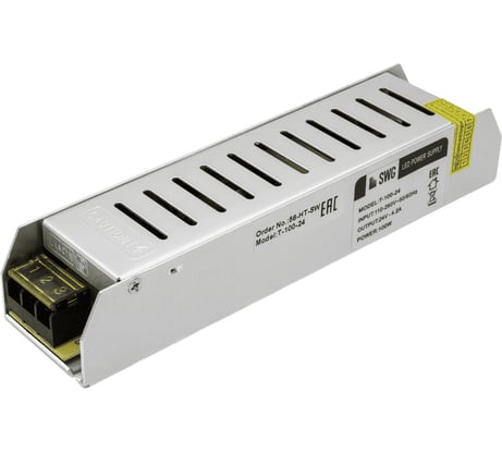Компактный узкий блок питания SWG, 100 W, 24V, T-100-24 00-00000300