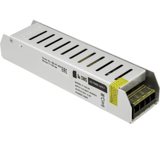 Компактный узкий блок питания SWG, 100 W, 24V, T-100-24 00-00000300