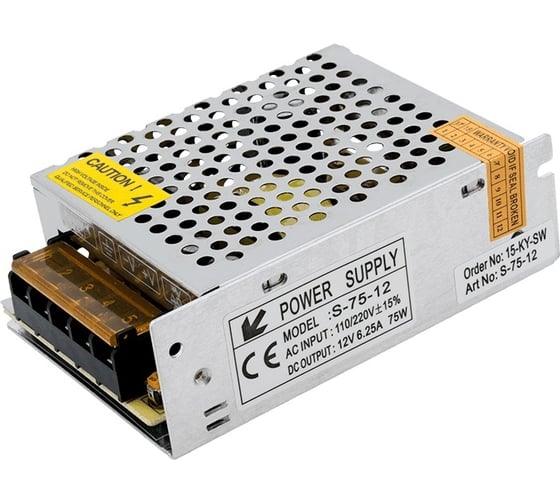 Блоки питания SWG, сетка, 75W, 12V S-75-12 00-00000298