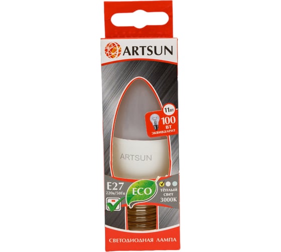 Лампа светодиодная ARTSUN LED B35 11W E27 3000K