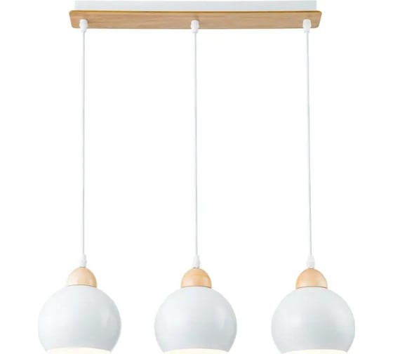 Подвесной светильник ESCADA 10178/3S E27*40W White/Wood 10178/3S White
