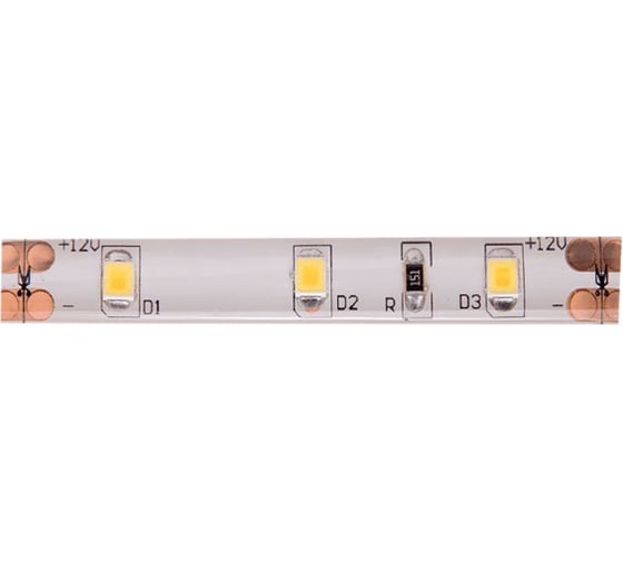 Светодиодная лента SWG 4,8 Вт/м, SMD2835, 60шт/1м, закрытая, IP65, теплый белый, 12В 00-00001878