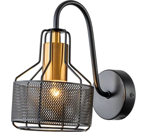 Настенный светильник ESCADA E27*60W Black/Gold 697/1A