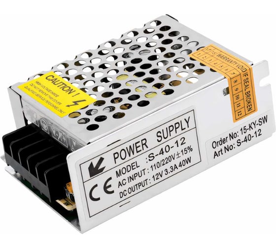 Блок питания SWG S-40-12 сетка, 40 W, 12V 00000000126