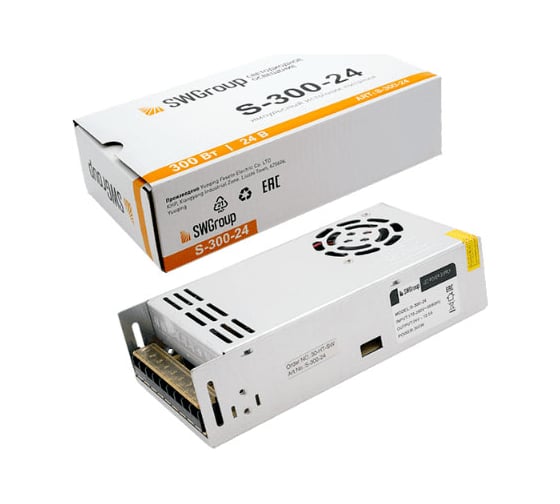 Блок питания SWG S-300-24 сетка, 300 W, 24V 00000000119