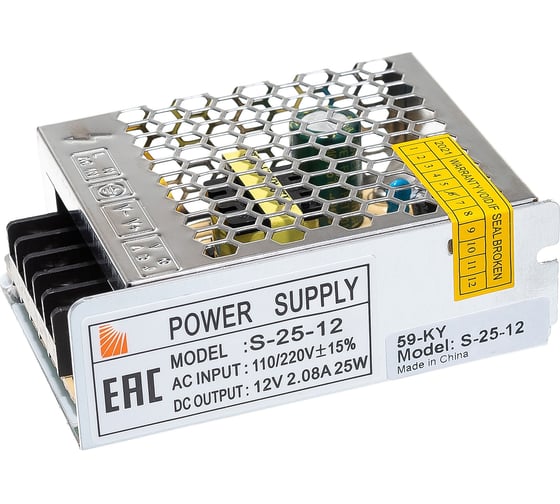 Блок питания SWG S-25-12, сетка, 25 W, 12V 00000000111