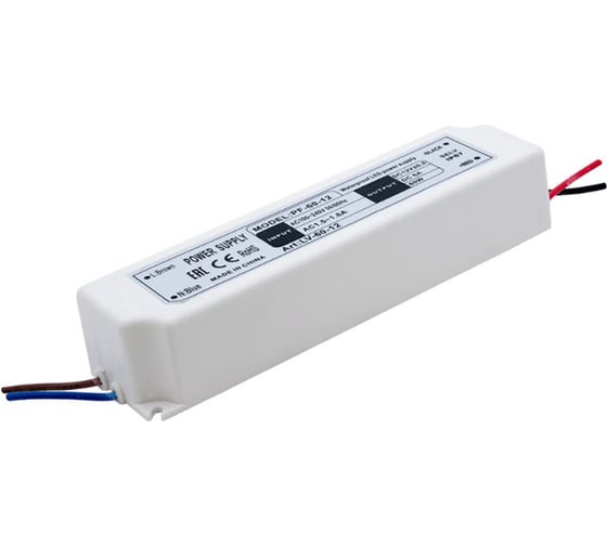 Блок питания для ленты SWG LV-60-12, IP 67, пластик, 60 W, 12V 00000000102