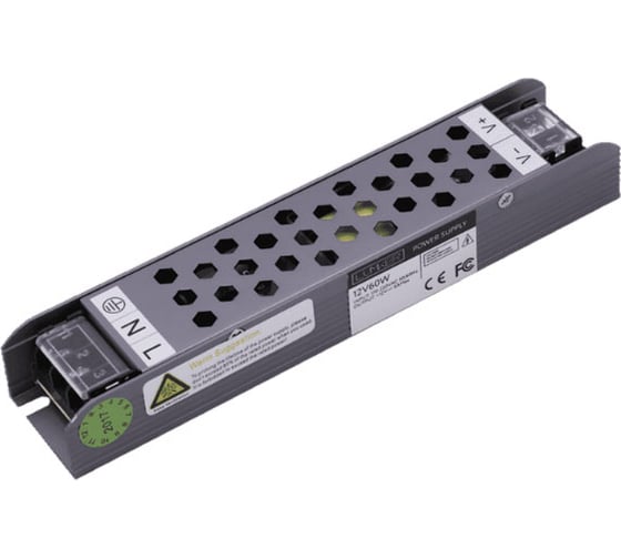 Компактный блок питания SWG YA-60-12 в металлическом корпусе, IP20, 60 W, 12V 00-00002827