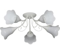 Люстра потолочная ЭЛЕТЕХ Веста 151 белая (плафон П0471) НПБ 01-5x60-119 Е27 1005404988