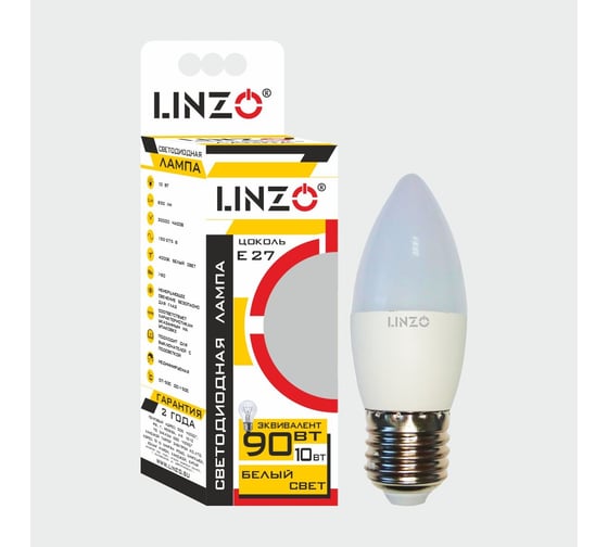 Светодиодная лампа LINZO LED B35 10W E27 4000K