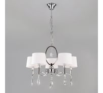 Классическая люстра с абажурами Eurosvet 10093/5 хром/прозрачный хрусталь Strotskis 00000084941