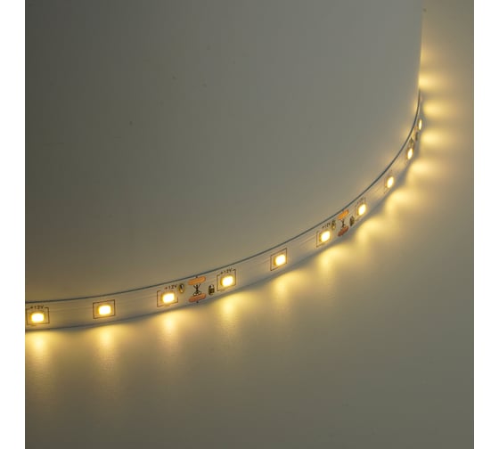 Светодиодная лента SAFFIT SST01 60SMD(2835)/m 6Вт/м 12V 5000x8x1.22мм 3000K, IP20, 55237
