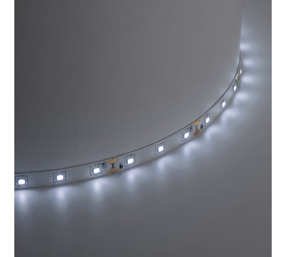 Светодиодная лента SAFFIT SST01 60SMD(2835)/m 6Вт/м 12V 5000x8x1.22мм 6500K, IP20, 55239