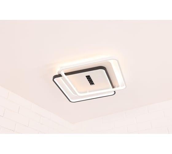 Потолочный светильник, Schaffner люстра потолочная Porta 2985-500 с пультом ДУ, LED, мощность: 174+10W, площадь освещения до 18 м2 WH+BK IR Porta 2985-500 WH+BK IR