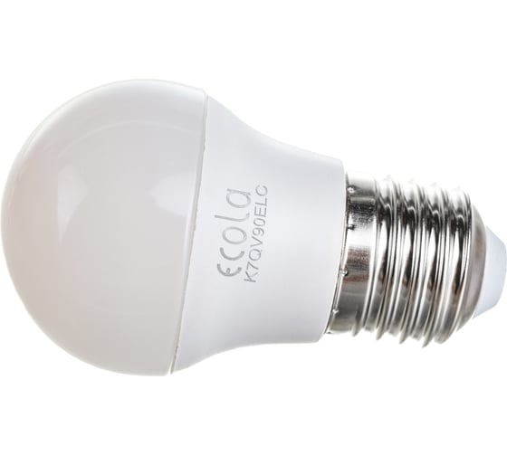 Светодиодная лампа Ecola globe LED Premium 9,0W G45 220V E27 4000K шар /композит/ 82x45 K7QV90ELC