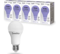 Светодиодная лампа Sweko 5 шт 42LED-A60-15W-230-6500K-E27