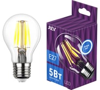 Светодиодная лампа REV FILAMENT груша A60 E27 5W, 4000K, DECO Premium 32481 2