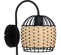 Светильник настенный ЭЛЕТЕХ Кантри 511 НББ 01-60-175 оплетенный черный 1005405196