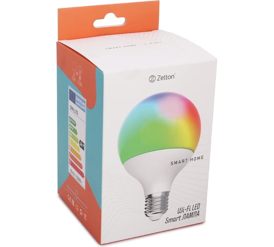 Умная лампа Zetton LED RGBCW Wi-Fi Bulb G95 E27 15Вт ZTSHLBRGBCWE272RU