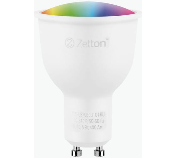 Умная лампа Zetton LED RGBW Wi-Fi Bulb GU10 5Вт ZTSHLBRGBGU101RU