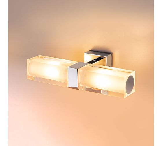 Влагостойкий настенный светильник Elektrostandard Duplex, 2x28W, хром, 1228, AL14 a031604